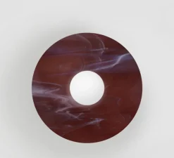 Applique murale, Disc and Sphere Glass 514, bordeaux, Ø29cm, H18,2cm - Atelier Areti