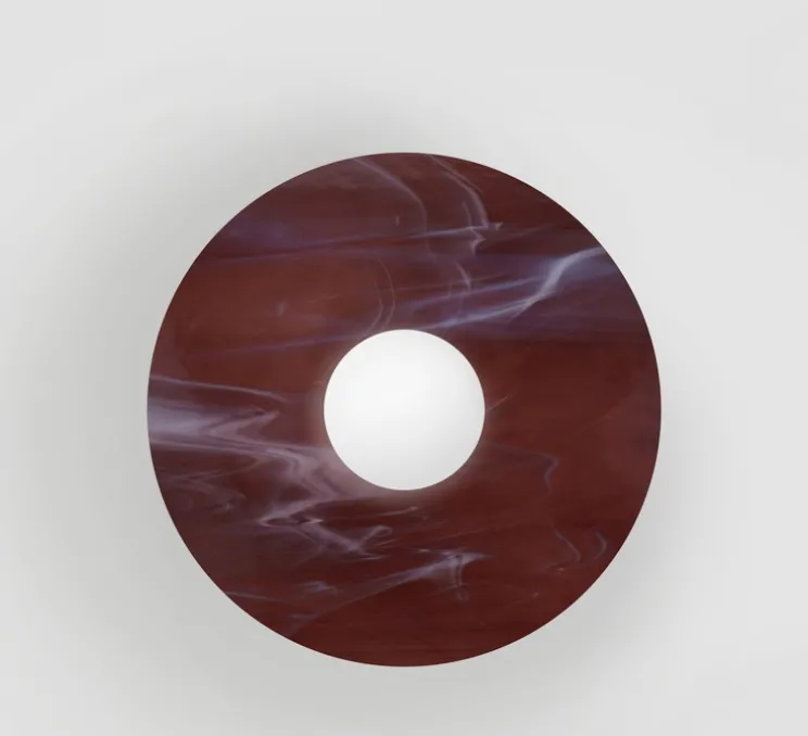 Applique murale, Disc and Sphere Glass 514, bordeaux, Ø29cm, H18,2cm - Atelier Areti