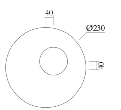 Applique murale, Disc and sphere 140, laiton, Ø23cm, P13,8cm - Atelier Areti