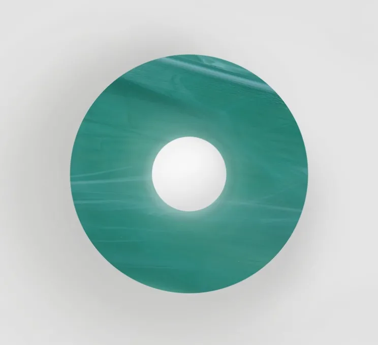 Applique murale, Disc and Sphere Glass 01, vert, L29cm, H29cm - Atelier Areti