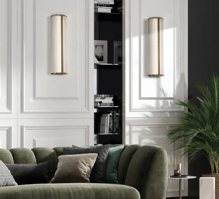 Applique murale, Diva 60, or, IP44, LED, 2700-3000K, 1250 lm, L16,5cm, H60cm - ACB