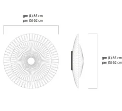 Applique murale, DIVA, blanc, 2700K, 800lm, Ø62cm - Celine-Wright