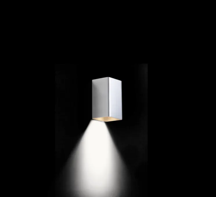 Applique murale, Docus mini 1.0, aluminium brossé, L6,7cm, H11,5cm - Wever&Ducré