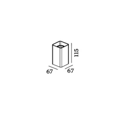 Applique murale, Docus mini 1.0, aluminium brossé, L6,7cm, H11,5cm - Wever&Ducré