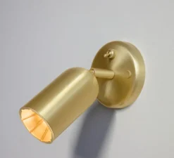 Applique murale, Doma, laiton brossé, Ø7cm, H19cm - Bert Frank