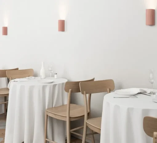 Applique murale, Donna, rose poudré, L6,5cm, H15cm - Pholc