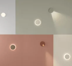 Applique murale, Dots 4660, rouge terra, LED, 2700K, 500lm, Ø17,5cm, H5,2cm - Vibia