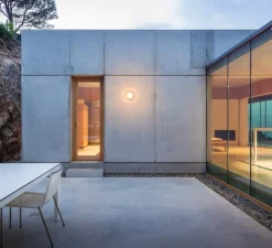 Applique murale, Dots 4680, transparent, blanc, IP66, LED, dim, 2700K, 985 lm, Ø20cm, H7cm - Vibia