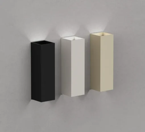 Applique murale, Double, crème, LED, 2700K, 340 lm, L5cm, H17cm - ONOK