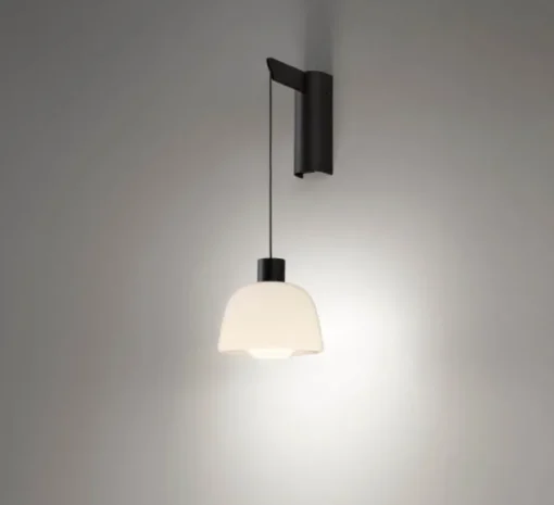 Applique murale, Drep A/01, blanc opal, LED, 2700K, 270 lm, L15,2cm, H39,8cm - Bover