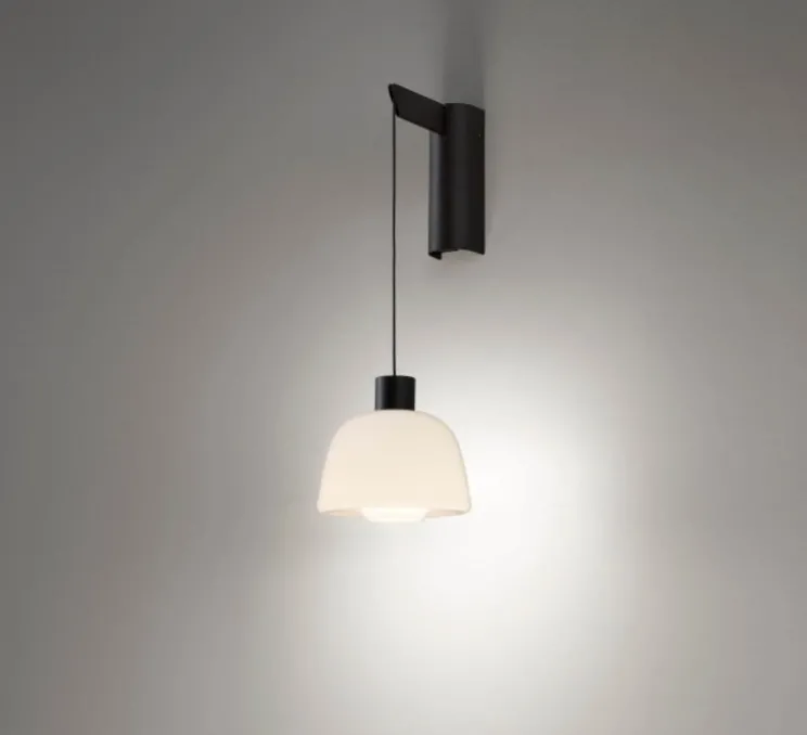 Applique murale, Drep A/01, blanc opal, LED, 2700K, 270 lm, L15,2cm, H39,8cm - Bover