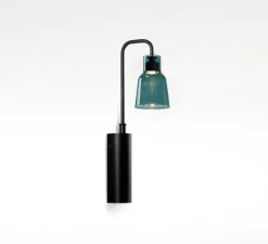 Applique murale, Drip A/02, verre bleu, LED, 2700K, 345 lm, L8,5cm, H35,5cm - Bover
