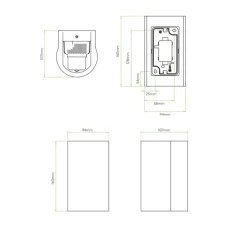 Applique murale, Dunbar 160 Led, béton mat, IP65, LED, 3000k, 97 lm, L9,4cm, H16cm - Astro