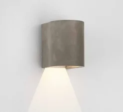 Applique murale, Dunbar 120 Led, béton mat, IP65, LED, 3000k, 60 lm, L9,4cm, H12cm - Astro