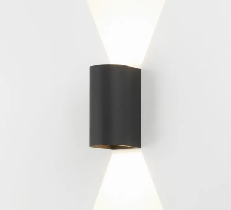 Applique murale, Dunbar 160, noir texturé, IP65, LED, 3000K, 134lm, L8cm, H16cm - Astro