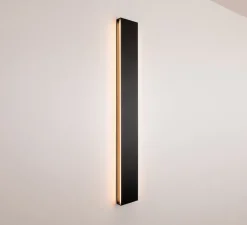 Applique murale, Duo, noir satiné, LED, 2700K, 3000 lm, L101cm, H10,2cm - ONOK