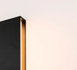 Applique murale, Duo, noir satiné, LED, 2700K, 3000 lm, L101cm, H10,2cm - ONOK