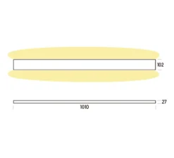 Applique murale, Duo, noir satiné, LED, 2700K, 3000 lm, L101cm, H10,2cm - ONOK