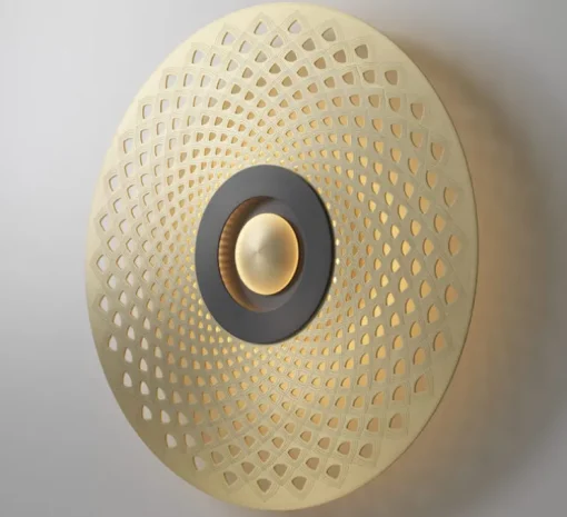 Applique murale, Earth Mandala XS, laiton satiné, graphite satiné, LED, Ø33cm, Hcm - CVL