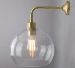 Applique murale, Eden, transparent, or , L25cm, H27cm - Mullan Lighting