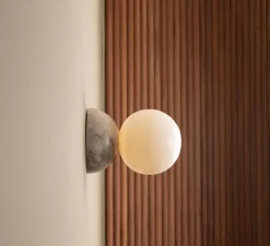 Applique murale, Eklipso, Albâtre tobacco, L14cm, H14cm - Simone & Marcel