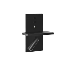 Applique murale, E-lamp, noir, LED, 2700k, 451 lm, L19cm, P25,1cm - LEDs C4