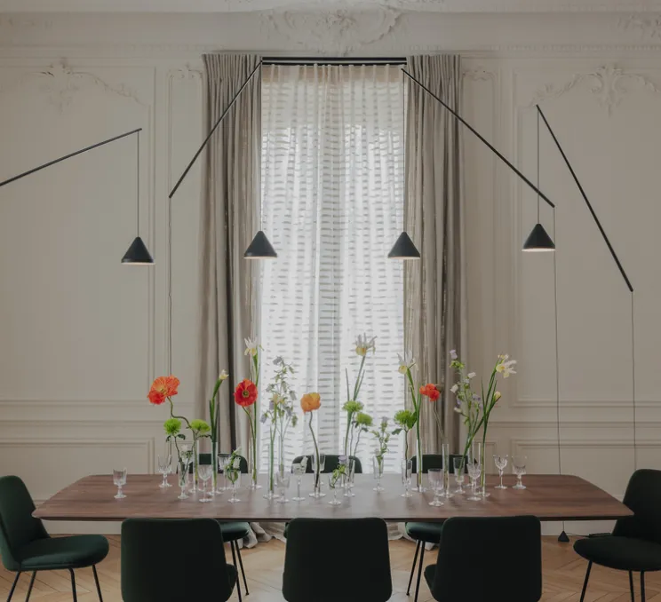 Applique murale encastrable, Tempo 5763, graphite, LED, 2700K, 300lm, L42,5cm, H140cm - Vibia