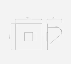 Applique murale encastrable, Borgo Trimless Mini LED, blanc, LED, dim, 2700K, 29 lm, L10,8cm, H10,8cm - Astro