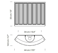 Applique murale, Estadio, noir, L44cm, H33cm - Santa & Cole