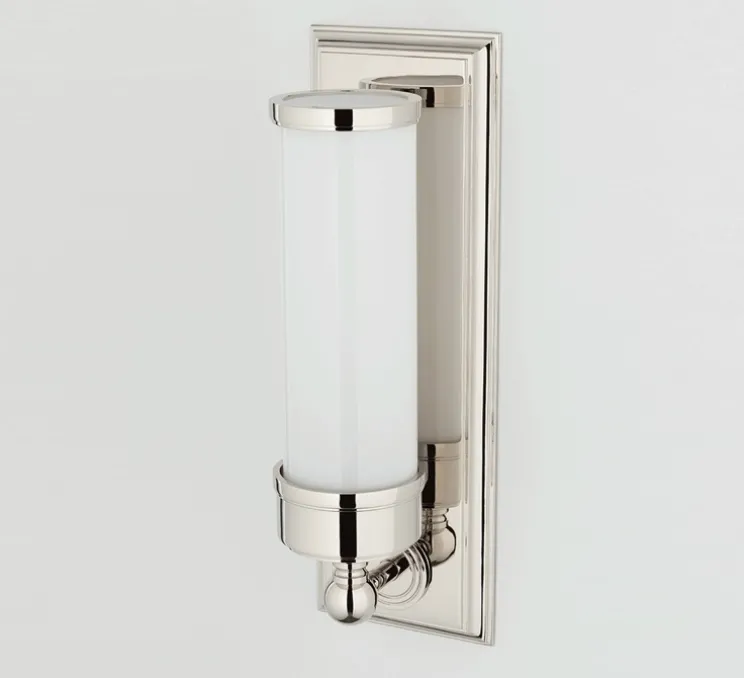 Applique murale, Everett, nickel poli, IP44,L12,1cm, H36,2cm - Hudson Valley