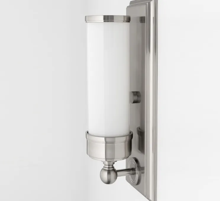 Applique murale, Everett, nickel poli, IP44,L12,1cm, H36,2cm - Hudson Valley