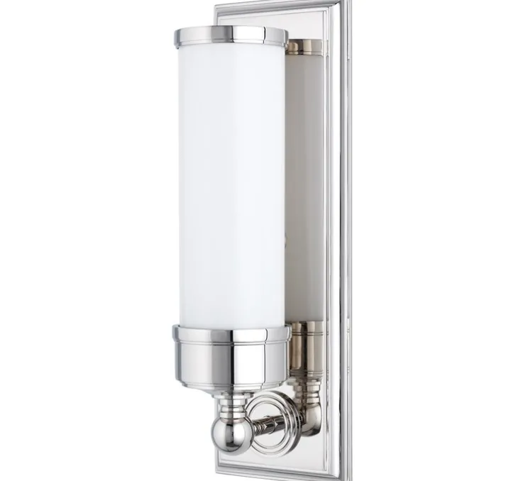 Applique murale, Everett, nickel poli, IP44,L12,1cm, H36,2cm - Hudson Valley