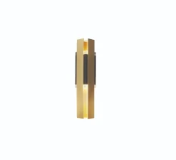 Applique murale, Excalibur, 559.41, laiton brossé, noir texturé, IP40, Ø12cm, H45cm - Tooy