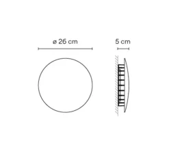 Applique murale extérieure, Meridiano, kaki, IP64,LED, 2700K, 1041lm, L26cm, H26cm - Vibia