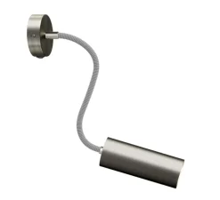 Applique murale, Fermaluce Flex, Tub-E14, titane satiné, L8,3cm, H8,3cm - Creative Cables