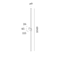 Applique murale, Finlin 2.0, noir, LED, 3000K, 760lm, L104,9cm, H2,6cm - Wever&Ducré