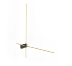 Applique murale, Finlin 4.0, noir et or, LED, dim, 2700K, 700 lm, L66,5cm, H64,9cm - Wever&Ducré