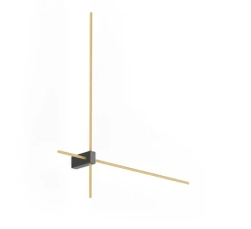 Applique murale, Finlin 4.0, noir et or, LED, dim, 2700K, 700 lm, L66,5cm, H64,9cm - Wever&Ducré