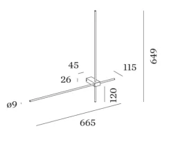 Applique murale, Finlin 4.0, noir et or, LED, dim, 2700K, 700 lm, L66,5cm, H64,9cm - Wever&Ducré