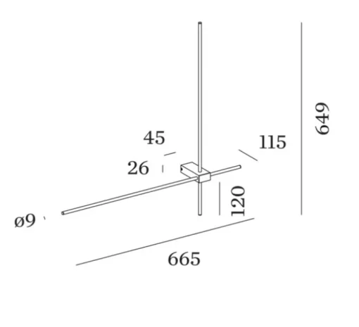 Applique murale, Finlin 4.0, noir et or, LED, dim, 2700K, 700 lm, L66,5cm, H64,9cm - Wever&Ducré