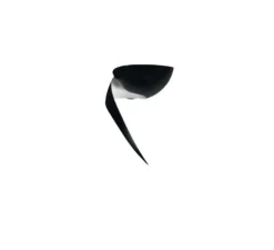 Applique murale, Flamme Droite, noir, H30cm - Serge Mouille