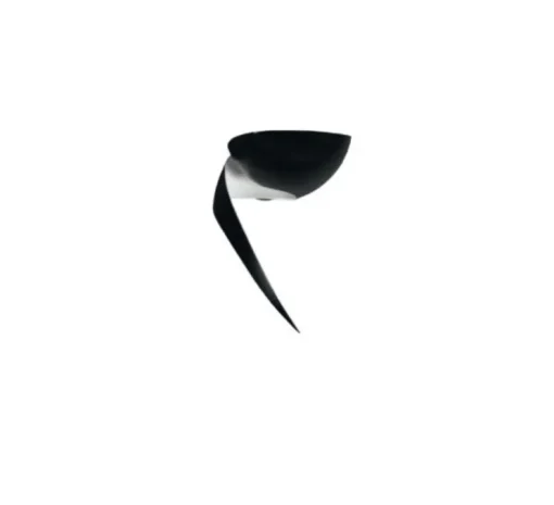 Applique murale, Flamme Droite, noir, H30cm - Serge Mouille