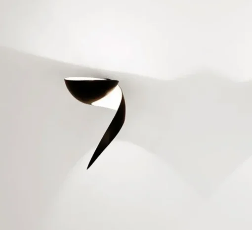 Applique murale, Flamme Gauche, noir, H30cm - Serge Mouille