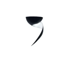 Applique murale, Flamme Gauche, noir, H30cm - Serge Mouille