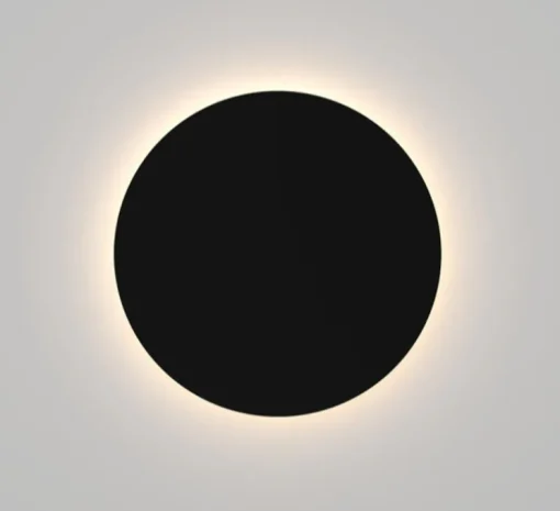 Applique murale, Flat Iron Round 480, noir, LED, 2700K, 2750 lm, Ø48cm, H6,5cm - Doxis