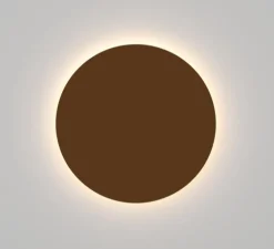 Applique murale, Flat Iron Round 300, corten, LED, 2700K, 1500 lm, Ø30cm, H6,5cm - Doxis