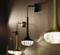 Applique murale, Flea, graphite satiné, Ø11cm, H24,5cm - CVL