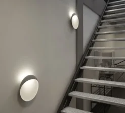 Applique murale, Flindt, aluminium granité, LED, dim, 2700K, 495 lm, L30cm, P30cm - Louis Poulsen