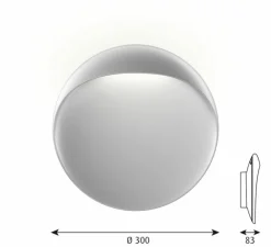 Applique murale, Flindt, aluminium granité, LED, dim, 2700K, 495 lm, L30cm, P30cm - Louis Poulsen