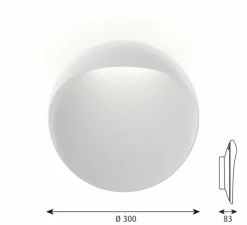 Applique murale, Flindt, blanc granité, LED, dim, 2700K, 680 lm, L30cm, P30cm - Louis Poulsen